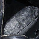 CHANEL Bicolore Schoudertas Leer Zwart Zilveren CC Auth ka4426-9
