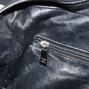 CHANEL Bicolore Schoudertas Leer Zwart Zilveren CC Auth ka4426-22