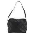 CHANEL Bicolore Schoudertas Leer Zwart Zilveren CC Auth ka4426-13