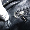 CHANEL Bicolore Schoudertas Leer Zwart Zilveren CC Auth ka4426-10