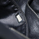 CHANEL Bicolore Schoudertas Leer Zwart Zilveren CC Auth ka4426-11