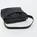 CHANEL Bicolore Schoudertas Leer Zwart Zilveren CC Auth ka4426-7