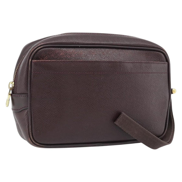 LOUIS VUITTON Taiga Karga Clutch Bag Ardoise M30812 LV Auth ka4427