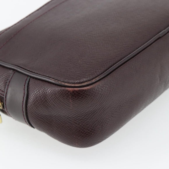 LOUIS VUITTON Taiga Karga Clutch Bag Ardoise M30812 LV Auth ka4427