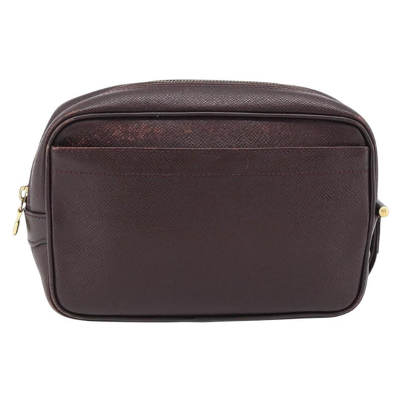 LOUIS VUITTON Taiga Karga Clutch Bag Ardoise M30812 LV Auth ka4427