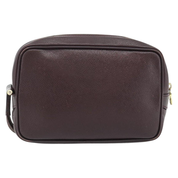 LOUIS VUITTON Taiga Karga Clutch Bag Ardoise M30812 LV Auth ka4427
