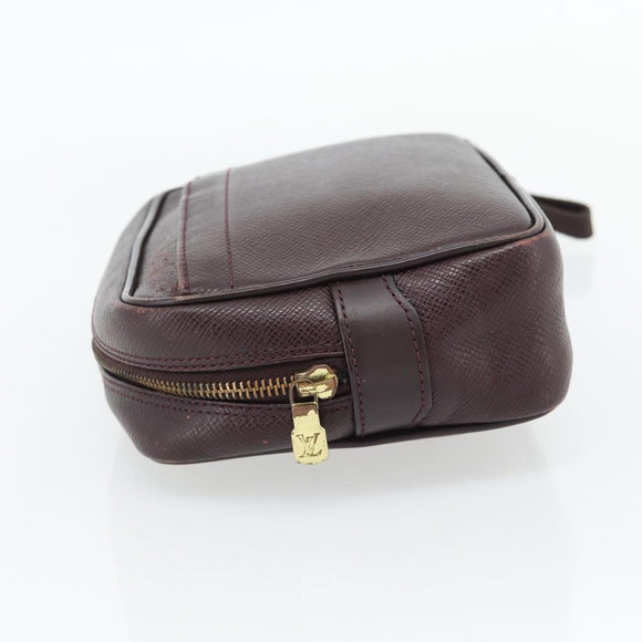 LOUIS VUITTON Taiga Karga Clutch Bag Ardoise M30812 LV Auth ka4427