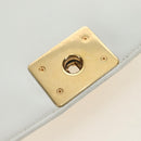 CHANEL Chain Boy Chanel Shoulder Bag Leather White Gold CC Auth ka4428V-19