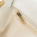 CHANEL Chain Boy Chanel Shoulder Bag Leather White Gold CC Auth ka4428V-24