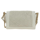 CHANEL Chain Boy Chanel Shoulder Bag Leather White Gold CC Auth ka4428V-3