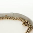CHANEL Chain Boy Chanel Shoulder Bag Leather White Gold CC Auth ka4428V-9