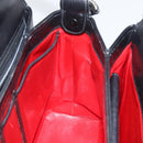 GUCCI Hand Bag Leather Black Silver Auth ka443-18