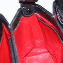 GUCCI Hand Bag Leather Black Silver Auth ka443-19