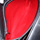 GUCCI Hand Bag Leather Black Silver Auth ka443-20