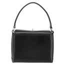 GUCCI Hand Bag Leather Black Silver Auth ka443-2