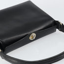 GUCCI Hand Bag Leather Black Silver Auth ka443-6