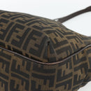 FENDI Zucca Canvas Schultertasche Schwarz Braun Auth ka4435-9
