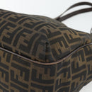 FENDI Zucca Canvas Schultertasche Schwarz Braun Auth ka4435-15