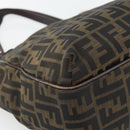 FENDI Zucca Canvas Schultertasche Schwarz Braun Auth ka4435-16