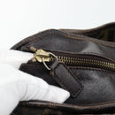 FENDI Zucca Canvas Schultertasche Schwarz Braun Auth ka4435-10