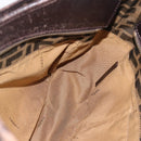 FENDI Zucca Canvas Schultertasche Schwarz Braun Auth ka4435-20