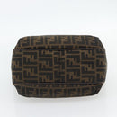FENDI Zucca Canvas Schultertasche Schwarz Braun Auth ka4435-5