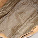 PRADA Schoudertas Leer Beige Goud Auth ka4438A-9