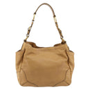 PRADA Schoudertas Leer Beige Goud Auth ka4438A-2