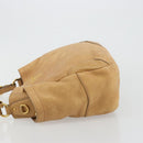 PRADA Schoudertas Leer Beige Goud Auth ka4438A-4
