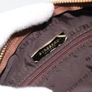 BURBERRY Nova Check Hand Bag Canvas 2way Beige Gold Auth ka4439-11