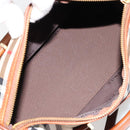 BURBERRY Nova Check Hand Bag Canvas 2way Beige Gold Auth ka4439-12