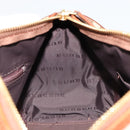 BURBERRY Nova Check Hand Bag Canvas 2way Beige Gold Auth ka4439-20