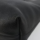 Salvatore Ferragamo Hand Bag Leather Black Silver Auth ka4441A-9