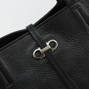 Salvatore Ferragamo Hand Bag Leather Black Silver Auth ka4441A-17