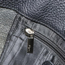Salvatore Ferragamo Hand Bag Leather Black Silver Auth ka4441A-21