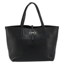 Salvatore Ferragamo Hand Bag Leather Black Silver Auth ka4441A-13