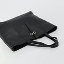 Salvatore Ferragamo Hand Bag Leather Black Silver Auth ka4441A-6