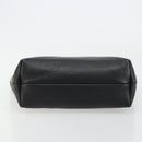 Salvatore Ferragamo Hand Bag Leather Black Silver Auth ka4441A-5