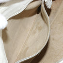FENDI Celeria Chain Shoulder Bag Leather White Silver Auth ka4444A-21
