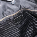 PRADA Bijoux Tote Bag Nylon Black Silver Auth ka4445A-10
