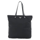 PRADA Bijoux Tote Bag Nylon Black Silver Auth ka4445A-2