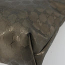 GUCCI GG Implementation Hand Bag Bronze Silver 211138 Auth ka4446-9