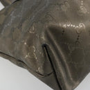GUCCI GG Implementation Hand Bag Bronze Silver 211138 Auth ka4446-14