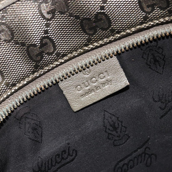 GUCCI GG Implementation Hand Bag Bronze Silver 211138 Auth ka4446