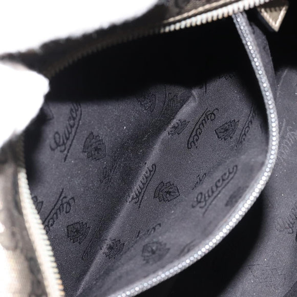 GUCCI GG Implementation Hand Bag Bronze Silver 211138 Auth ka4446