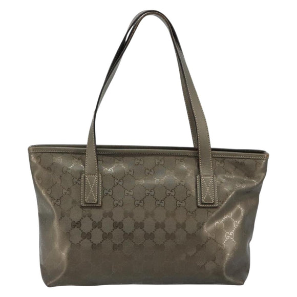 GUCCI GG Implementation Hand Bag Bronze Silver 211138 Auth ka4446
