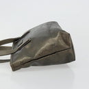 GUCCI GG Implementation Hand Bag Bronze Silver 211138 Auth ka4446-4