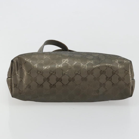 GUCCI GG Implementation Hand Bag Bronze Silver 211138 Auth ka4446