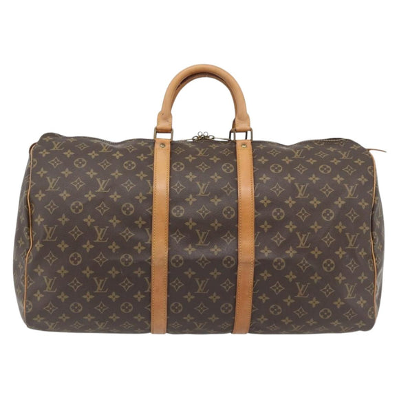 LOUIS VUITTON Monogram Keepall 55 Boston Bag M41424 LV Auth ka4447