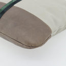 CELINE Shoulder Bag Leather Gray Gold Auth ka4448-14
